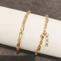 Octagonal Round Snake Bracelet - 18K Gold