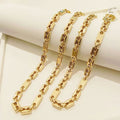 Rectangular Link Necklace - 18K Gold