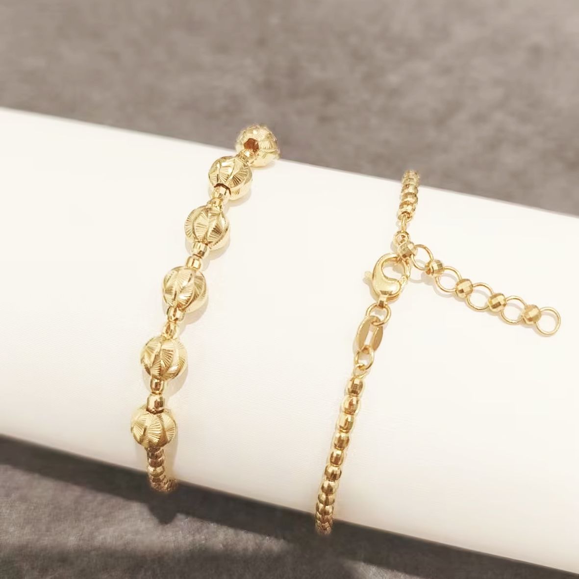 Round Lantern Bracelet - 18K Gold
