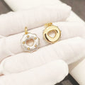 Donut Heart Openwork Pendant - 18K Gold