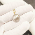 Silver-Tone Sphere Pendant - 18K Gold
