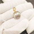 Brushed Sphere Pendant - 18K Gold