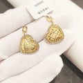 Heart Pendant with Silver Bead - 18K Gold