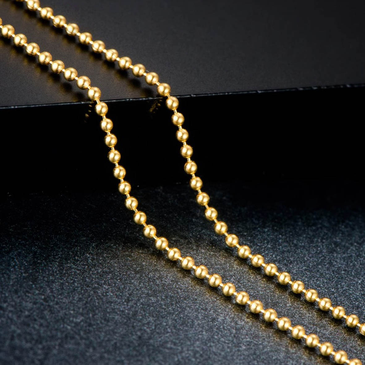 Bead Chain - 18K Gold