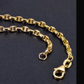 Faceted Oval Link Chain - 18K Gold