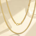 Twisted Round Snake Chain - 18K Gold