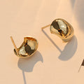 Polished Nest Stud Earrings - 18K Gold